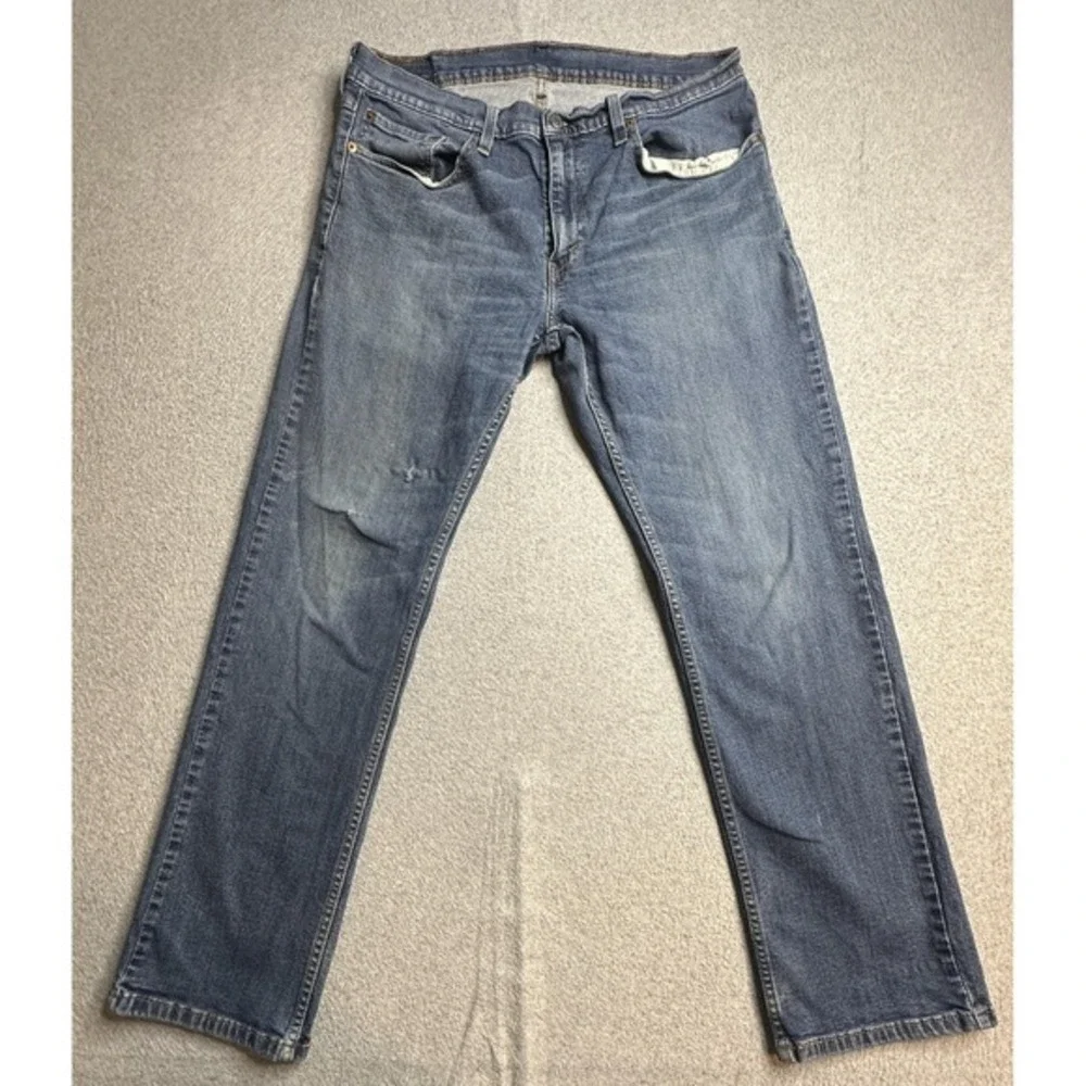 Levis 559 Jeans Mens 34x32 (34x29) Medium Blue Relaxed Straight Denim‎ Stretch